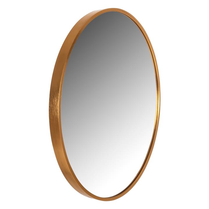 WALL MIRROR ROUND HM9582.30 ALUMINUM FRAME IN GOLD Φ50x3 cm.