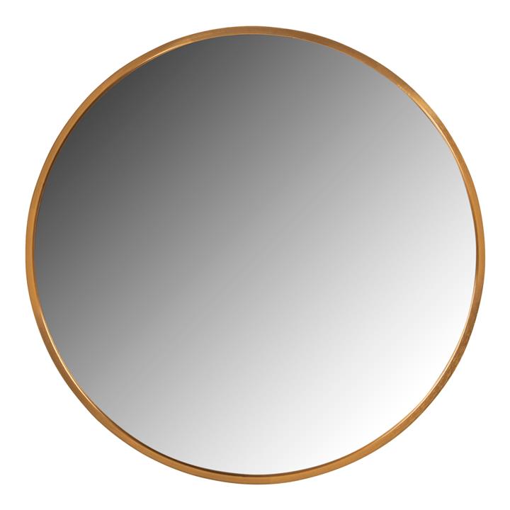WALL MIRROR ROUND HM9582.30 ALUMINUM FRAME IN GOLD Φ50x3 cm.