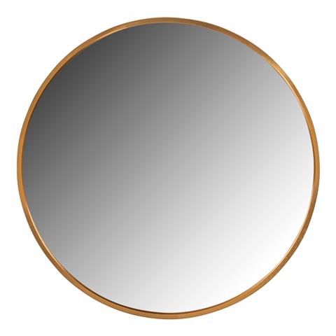 WALL MIRROR ROUND HM9582.30 ALUMINUM FRAME IN GOLD Φ50x3 cm.