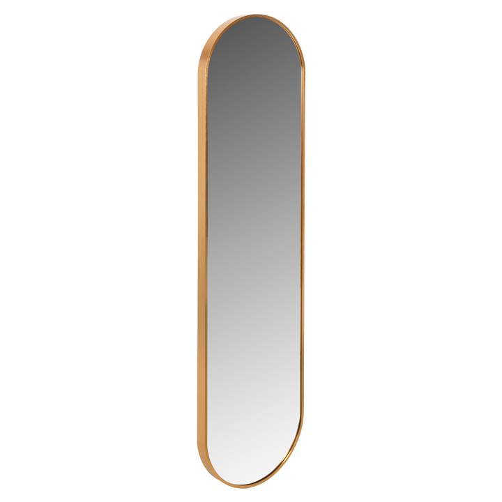 WALL MIRROR HM9581.30 TALL OVAL GOLD ALUMINUM FRAME 38,5x4x149Hcm.