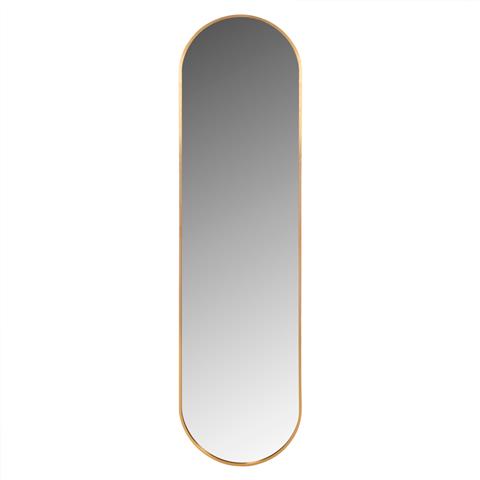 WALL MIRROR HM9581.30 TALL OVAL GOLD ALUMINUM FRAME 38,5x4x149Hcm.