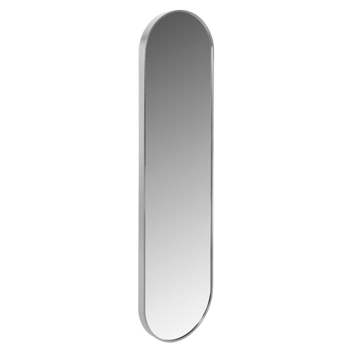 WALL MIRROR HM9581.40 TALL OVAL SILVER ALUMINUM FRAME 38,5x4x149Hcm.