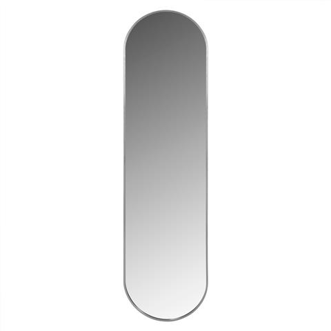 WALL MIRROR HM9581.40 TALL OVAL SILVER ALUMINUM FRAME 38,5x4x149Hcm.