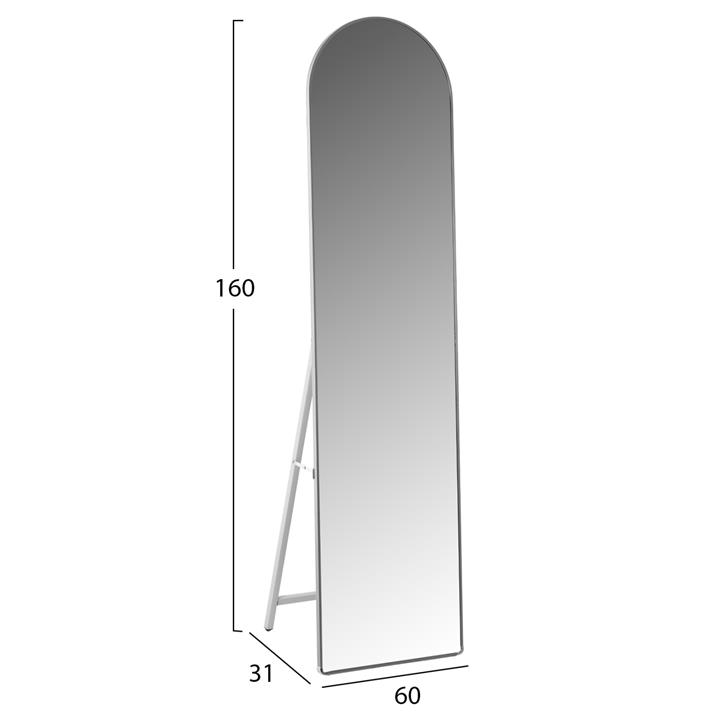 FLOOR STANDING MIRROR JOELY HM9578.40 ALUMINUM FRAME IN SILVER COLOR 60x31x160Hcm.