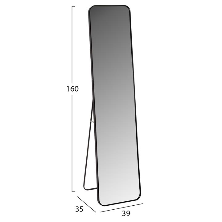FLOOR STANDING MIRROR BOELY HM9577.01 ALUMINUM FRAME IN BLACK COLOR 39x35x160Hcm.