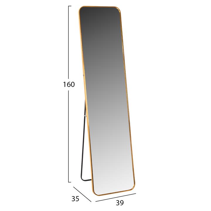 FLOOR STANDING MIRROR BOELY HM9577.30 ALUMINUM FRAME IN GOLD COLOR 39x35x160Hcm.