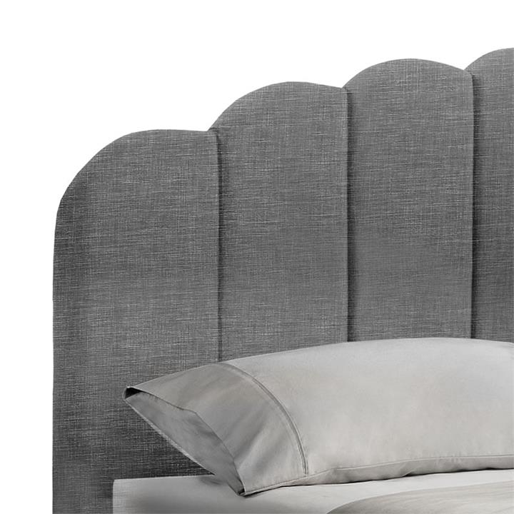 Double bed Tatiana pakoworld fabric anthracite with storage 160x200cm