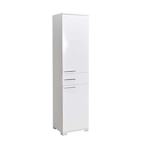 Ντουλάπα Chad pakoworld με συρτάρια λευκό gloss 45x40x188εκ