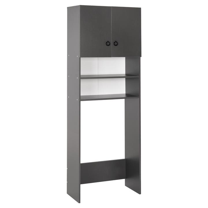 WASHING MACHINE FURNITURE TERRY HM9122.13 WITH CABINET AND SHELVES MELAMINE GREY 64Χ29Χ181Hcm.