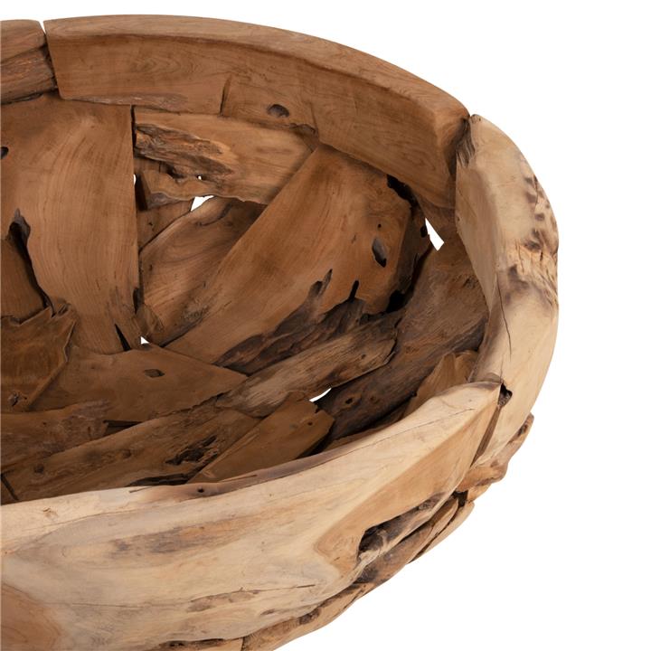 TABLE DECOR BOWL HM4279 TEAK TREE ROOT PIECES IN NATURAL COLOR Φ100x43,5Hcm.