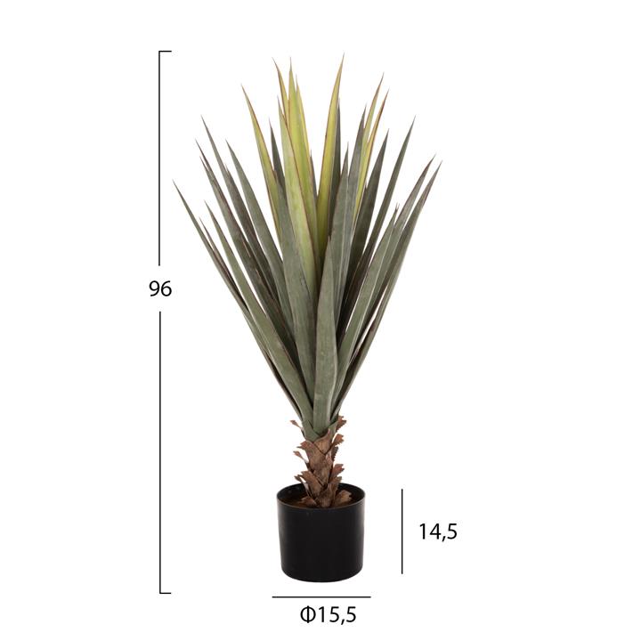 ΔΙΑΚΟΣΜΗΤΙΚΟ ΣΥΝΘΕΤΙΚΟ ΦΥΤΟ HM7986 SISAL AGAVE ΣΕ ΓΛΑΣΤΡΑ Φ15,5x14,5-96Υεκ.