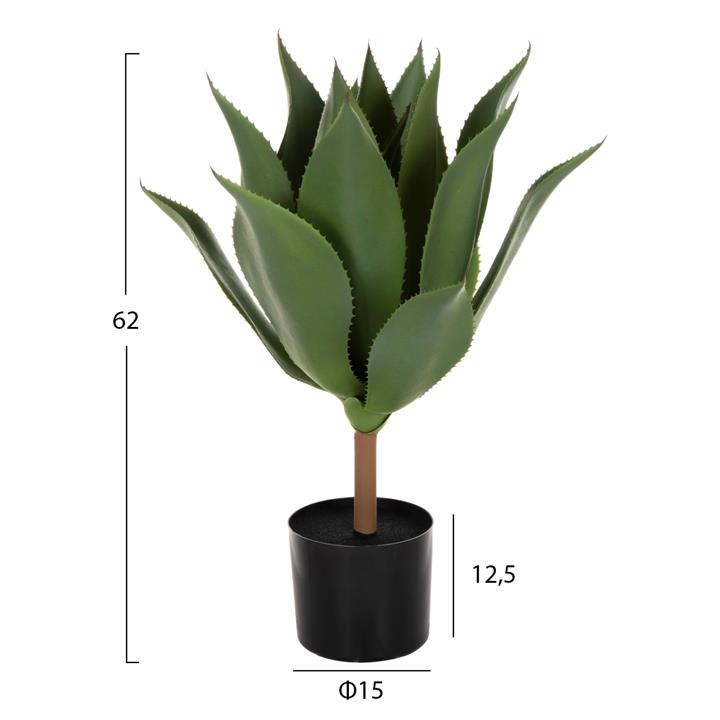 DECORATIVE SYNTHETIC PLANT IN POT HM7998 THORNY BROADLEAF Φ15x12.5-62Hcm.