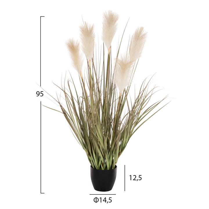 ΔΙΑΚΟΣΜΗΤΙΚΟ ΣΥΝΘΕΤΙΚΟ ΦΥΤΟ ΗΜ4014 GRASS + ΦΤΕΡΑ ΣΕ ΓΛΑΣΤΡΑ Φ14,5x12,5-95Yεκ.