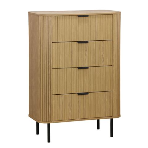 Chest f 4 drawers Eventful pakoworld  in natural colour 79x46x115cm