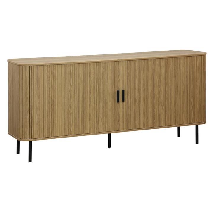 Buffet Eventful pakoworld MDF natural color with black metal legs 170x45x80cm