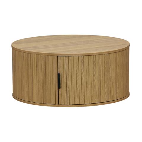 Τραπέζι σαλονιού Eventful pakoworld MDF φυσικό Φ80x35.5εκ