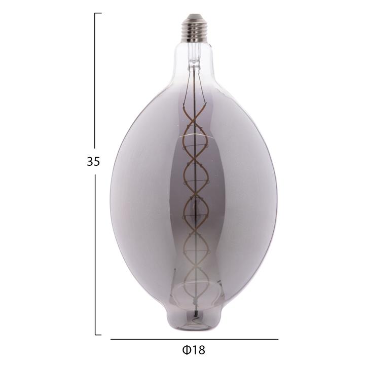 ΛΑΜΠΤΗΡΑΣ BT180 LED FILAMENT 8W E27 3000K SMOKE DIMMABLE HM4051.03