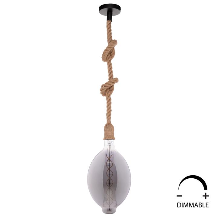 ΛΑΜΠΤΗΡΑΣ BT180 LED FILAMENT 8W E27 3000K SMOKE DIMMABLE HM4051.03