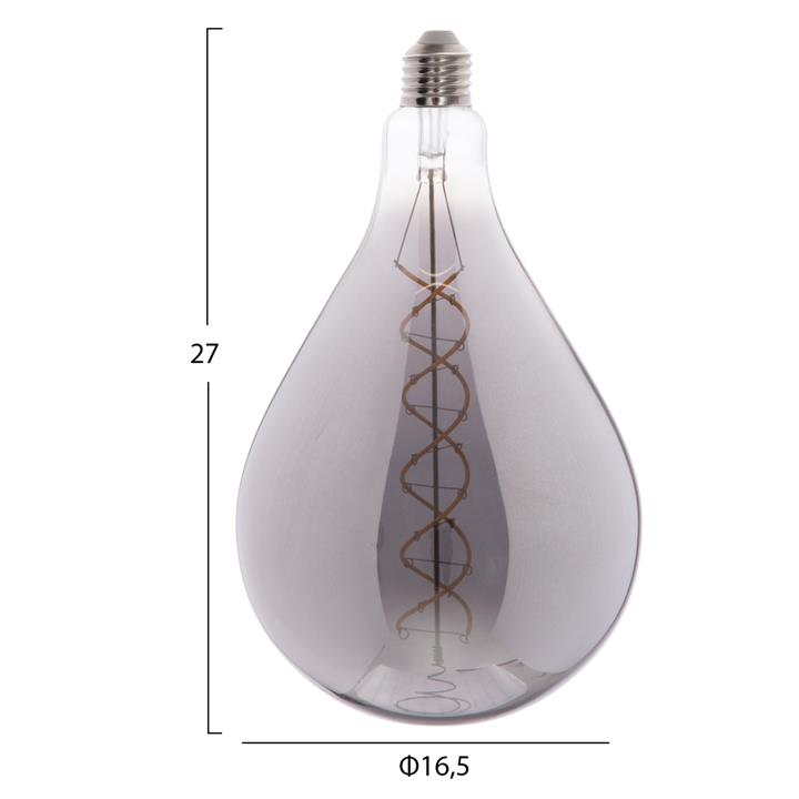 ΛΑΜΠΤΗΡΑΣ A160 LED FILAMENT 8W E27 3000K SMOKE COLOR DIMMABLE  HM4052.03