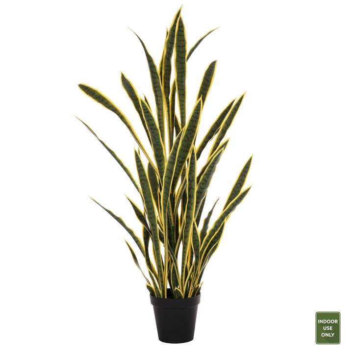 DECORATIVE SYNTHETIC PLANT IN POT HM7994.01 SANSEVIERIA GREEN-YELLOW 150Hcm.