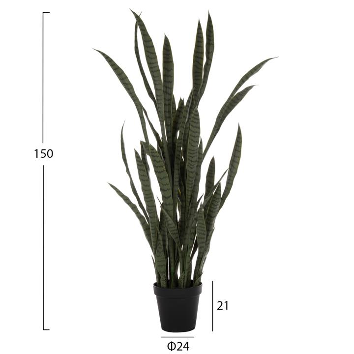 DECORATIVE SYNTHETIC PLANT HM7994.02 SANSEVIERIA IN GREEN 150Hcm.