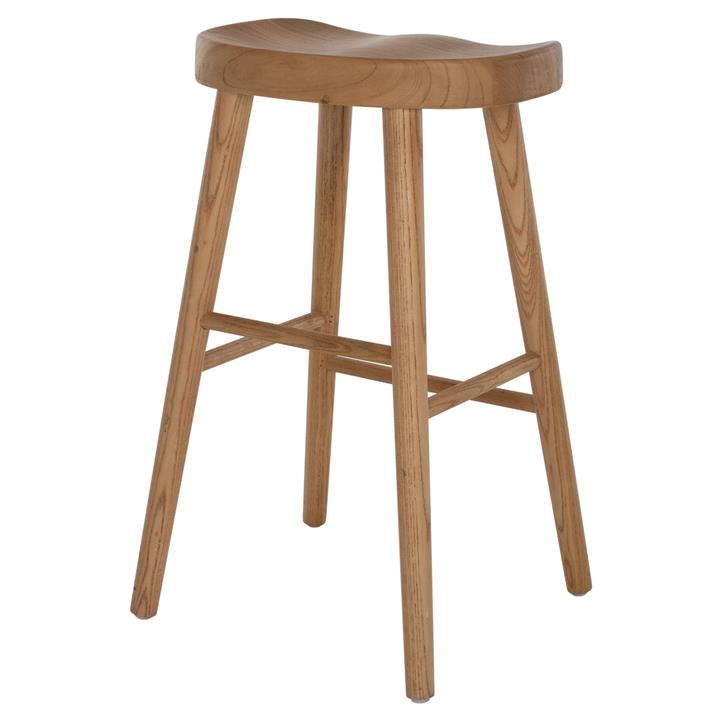 BAR STOOL TOON WOOD IN NATURAL COLOR 40X35X71Hcm.HM9334.01
