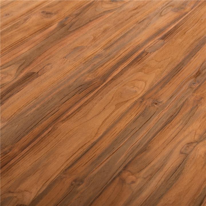 DINING TABLE ROUND HM9559 RECYCLED TEAK WOOD-LEGS WITH METAL Φ150x78Hcm.