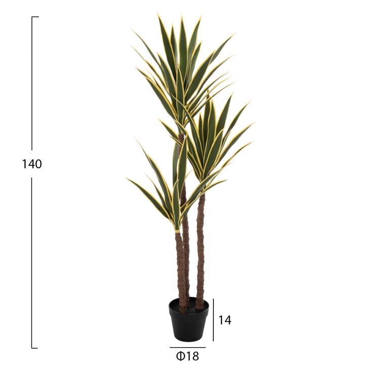 DECORATIVE SYNTHETIC PLANT HM7984 PALM TREE IN POT 140H cm.
