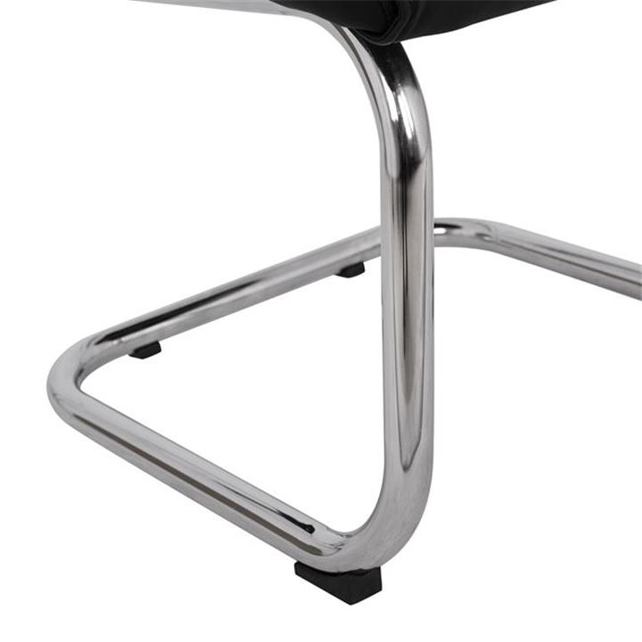 Conference chair HM1045.11 Black PU with chromed base 57x66,5x102 cm
