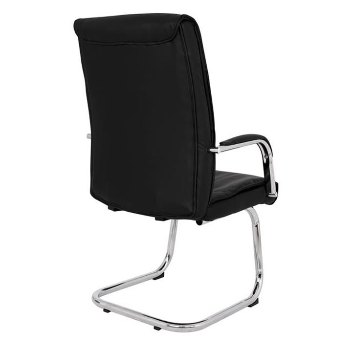 Conference chair HM1045.11 Black PU with chromed base 57x66,5x102 cm