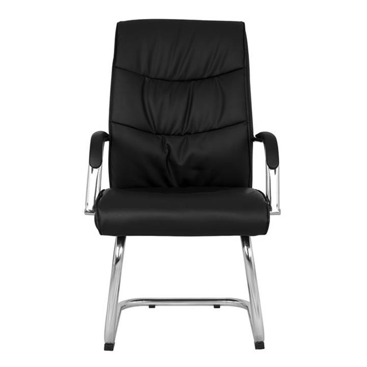 Conference chair HM1045.11 Black PU with chromed base 57x66,5x102 cm