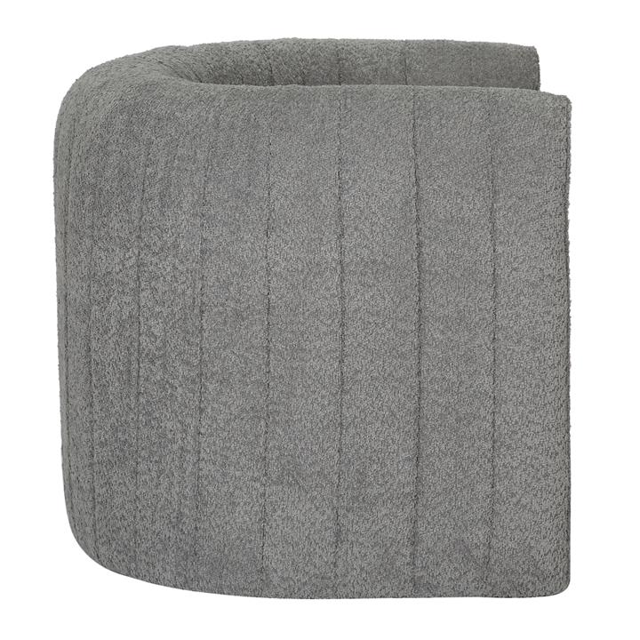 ARMCHAIR RIKER HM9682.01 METAL FRAME-GREY FABRIC 92x74x69Hcm.