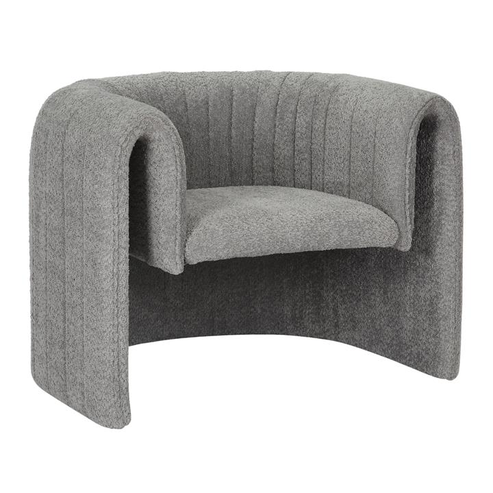 ARMCHAIR RIKER HM9682.01 METAL FRAME-GREY FABRIC 92x74x69Hcm.