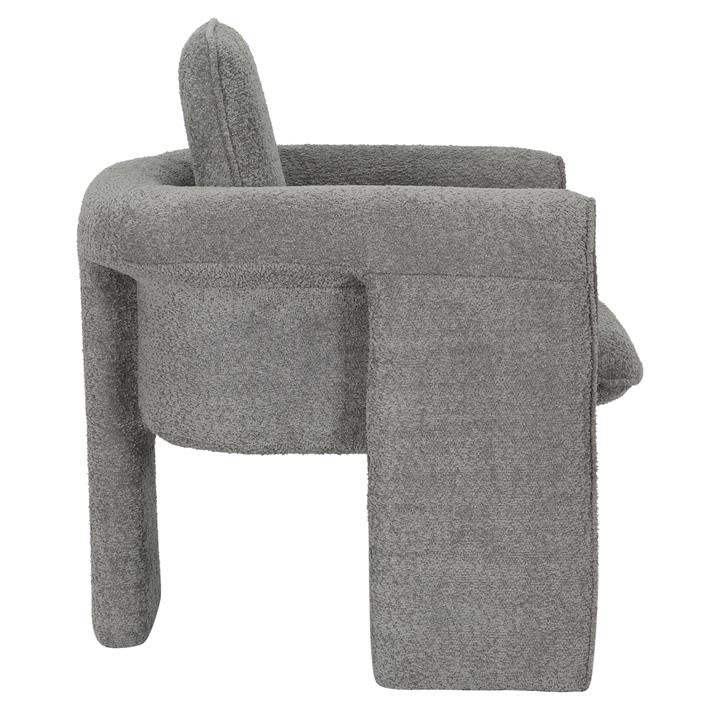 ARMCHAIR CRUSHER HM9681.01 GREY FABRIC-METAL FRAME 82x78x87Hcm.