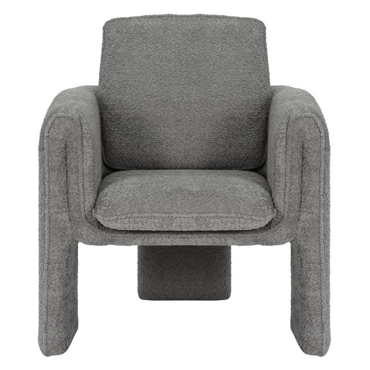 ARMCHAIR CRUSHER HM9681.01 GREY FABRIC-METAL FRAME 82x78x87Hcm.