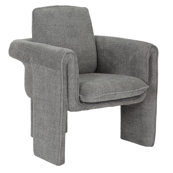ARMCHAIR CRUSHER HM9681.01 GREY FABRIC-METAL FRAME 82x78x87Hcm.