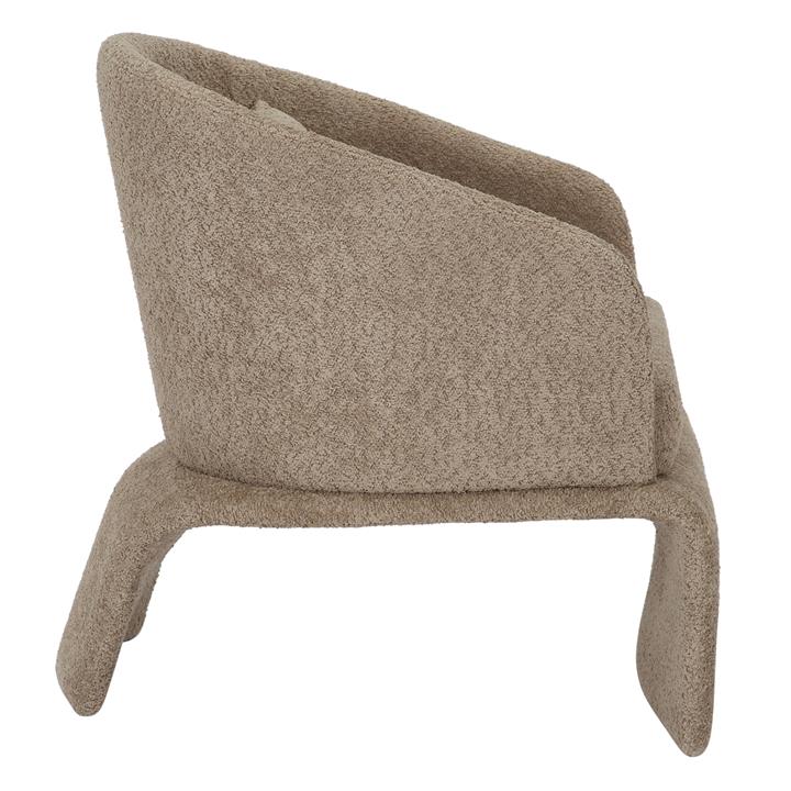 ARMCHAIR BEVY HM9677.03 BEIGE FABRIC-METAL FRAME 72x71x75Hcm.