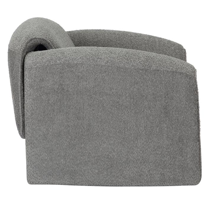 ARMCHAIR LAFORGE HM9679.01 GREY FABRIC-METAL FRAME 100x83x66Hcm.