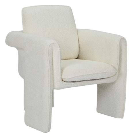 ARMCHAIR CRUSHER HM9681.04 WHITE FABRIC-METAL FRAME 82x78x87Hcm.