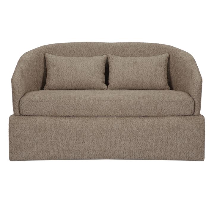 SOFA 2-SEATER BEVY2 HM9678.03 BEIGE FABRIC-METAL FRAME 128x72x74Hcm.