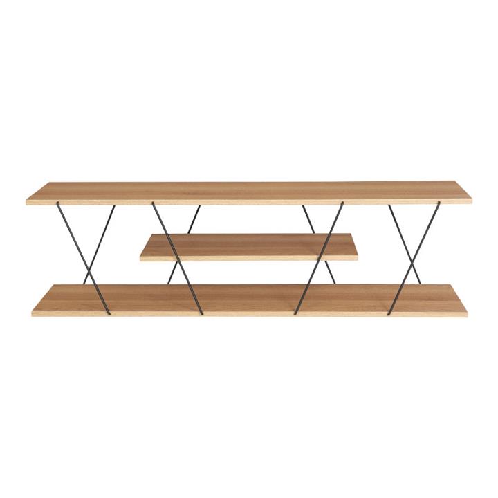 Έπιπλο τηλεόρασης Tars pakoworld sonoma-μαύρο 120x30x33εκ