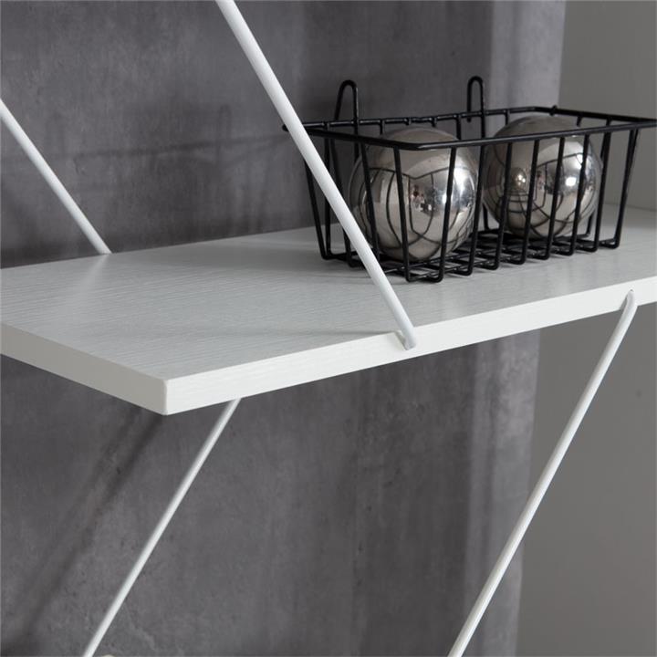 Bookcase Tars pakoworld grey-white 84x24x157cm