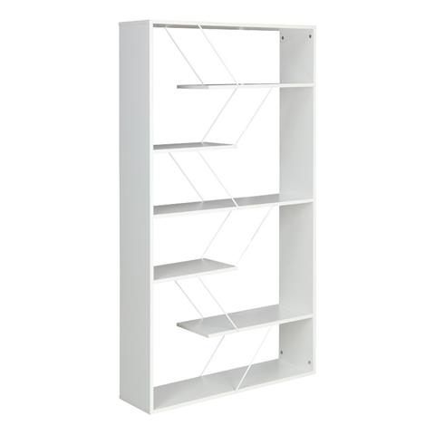 Bookcase Tars pakoworld grey-white 84x24x157cm