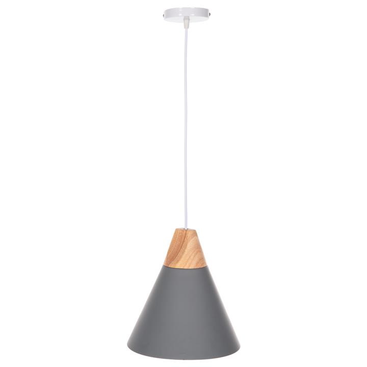CEILING PENDANT LAMP HM4145 GREY METAL CAP Φ25x125H cm.