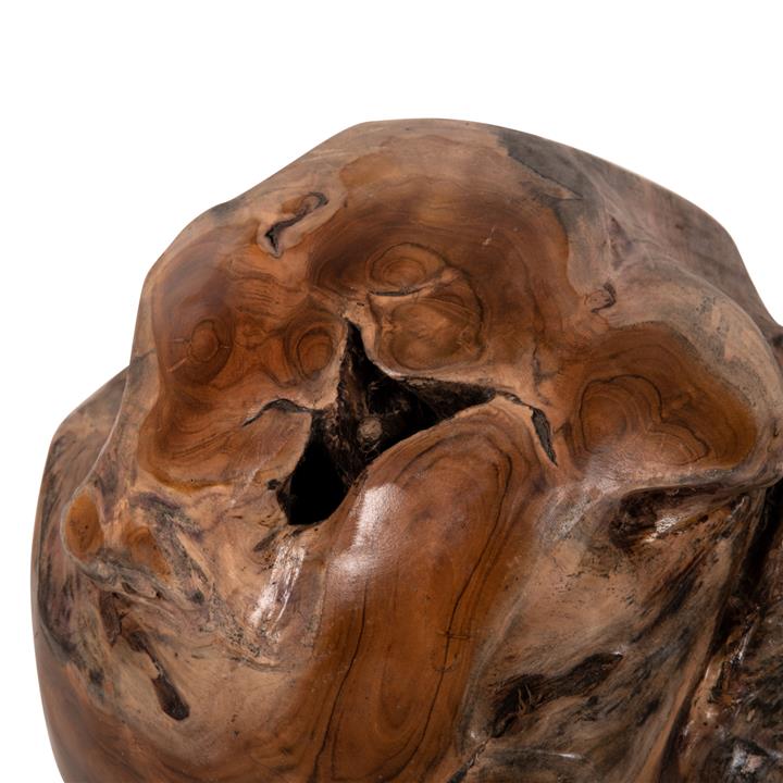 FLOOR DECORATION HM9653 SPHERE MADE OF SOLID TEAK WOOD-MEDIUM SIZE Φ40cm.