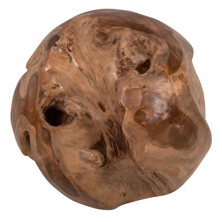 FLOOR DECORATION HM9653 SPHERE MADE OF SOLID TEAK WOOD-MEDIUM SIZE Φ40cm.