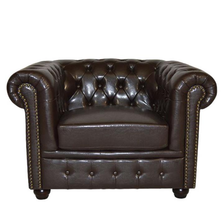 Armchair T.Chesterfield HM3011.01 PU Dark Brown 110x90x73cm