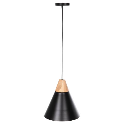 CEILING PENDANT LAMP HM4143 BLACK METAL CAP Φ25x125Hcm.