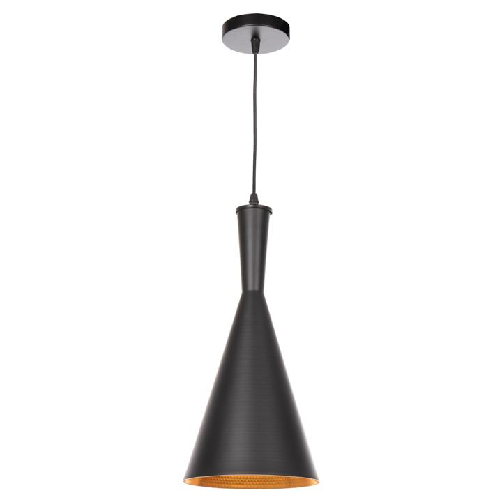 CEILING PENDANT LAMP HM4134 BLACK METAL CAP Φ18x130Hcm.