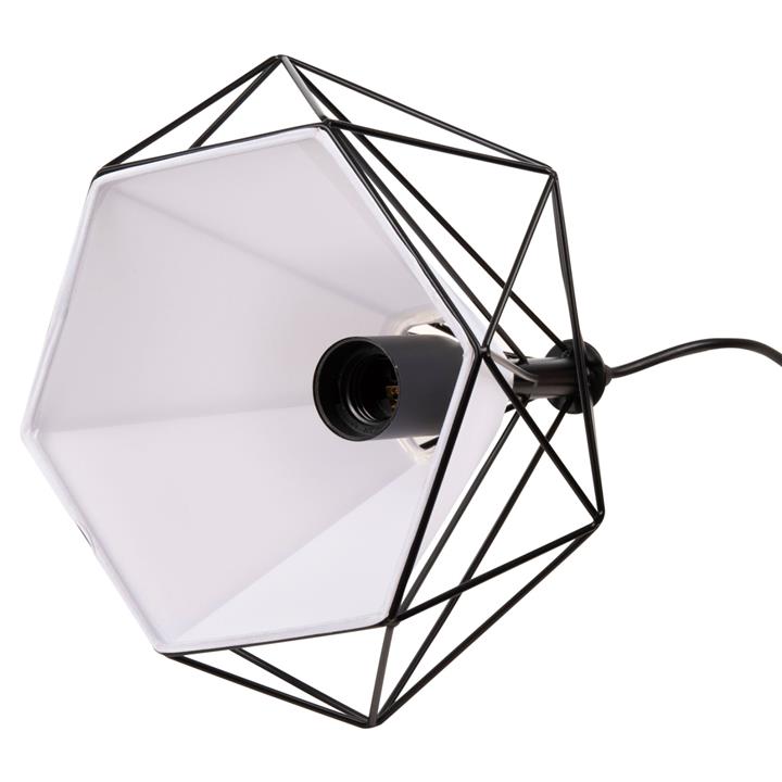 CEILING PENDANT LAMP HM4065 BLACK METAL CAP-WHITE LIGHT BULB COVER 25x25x125Yεκ.